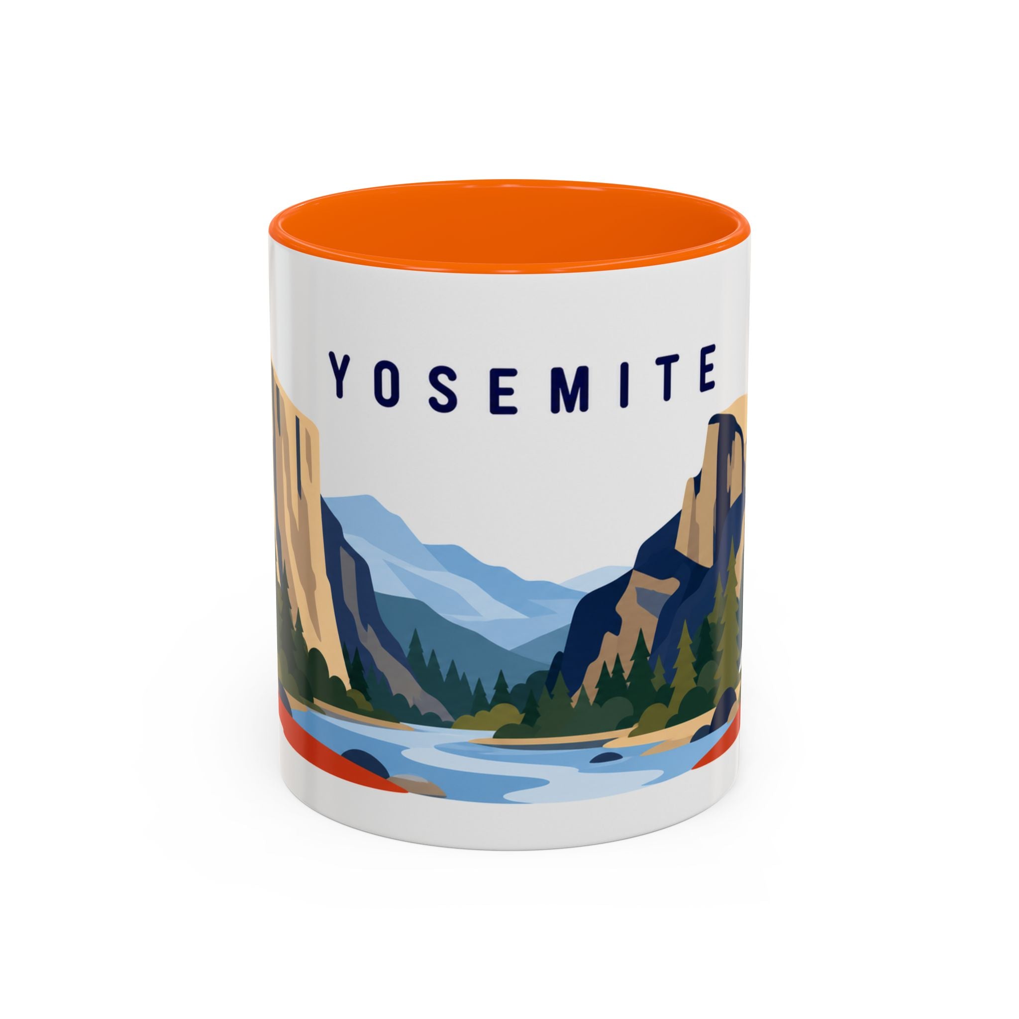 Yosemite Coffee Mug | Travel Destination Souvenir Gift | Accent Color Ceramic 11oz 15oz