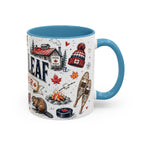 Maple Leaf Forever Coffee Mug | Canadian Pride Gift | Accent Color Ceramic 11oz 15oz