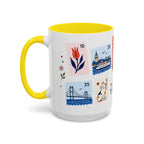 Istanbul Coffee Mug | Postage Stamp Collage Mug | Travel Souvenir Accent Cup 11oz 15oz
