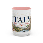 Italy Home Country Mug | Moving Away Gift | Long Distance Friendship | 11 oz 15 oz Accent Mug