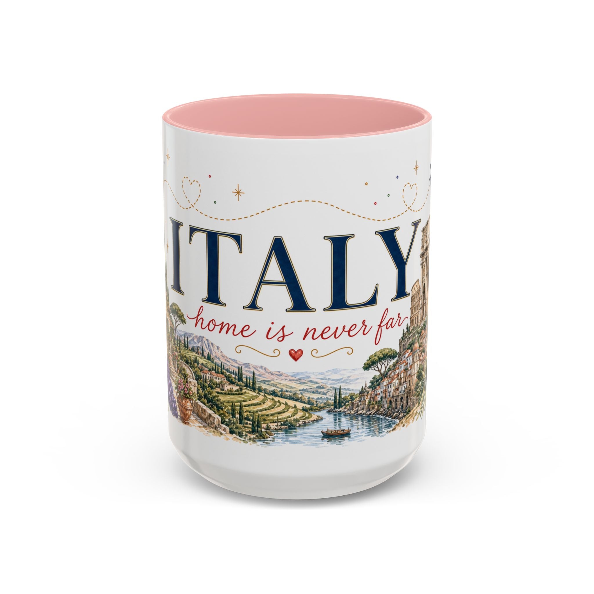 Italy Home Country Mug | Moving Away Gift | Long Distance Friendship | 11 oz 15 oz Accent Mug