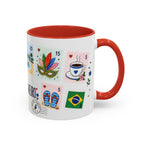 Rio de Janeiro Coffee Mug | Postage Stamp Collage Mug | Travel Souvenir Accent Cup 11oz 15oz