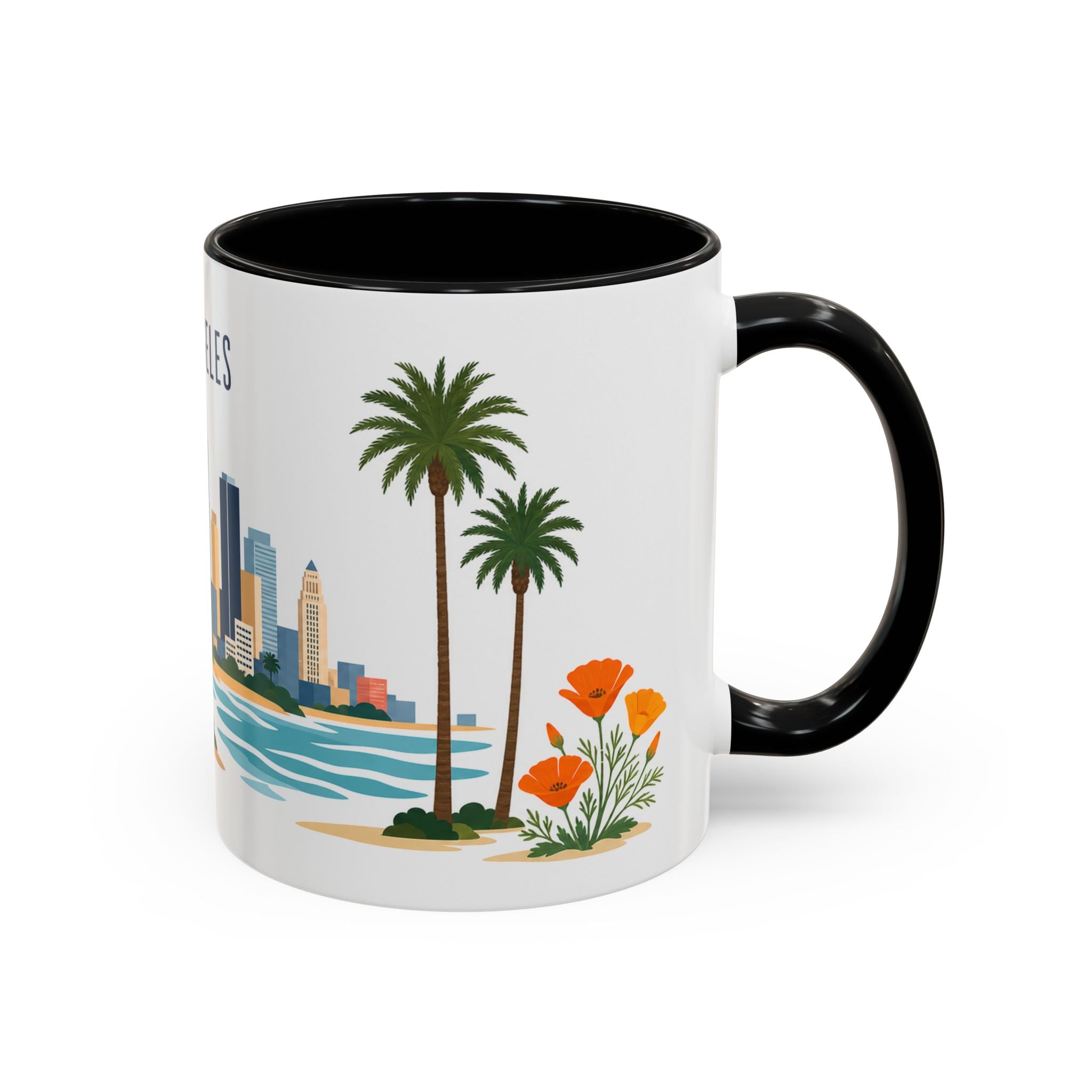Los Angeles Coffee Mug | United States Travel Souvenir | Porcelain Decal City Gift | 11oz 15oz Accent Mug