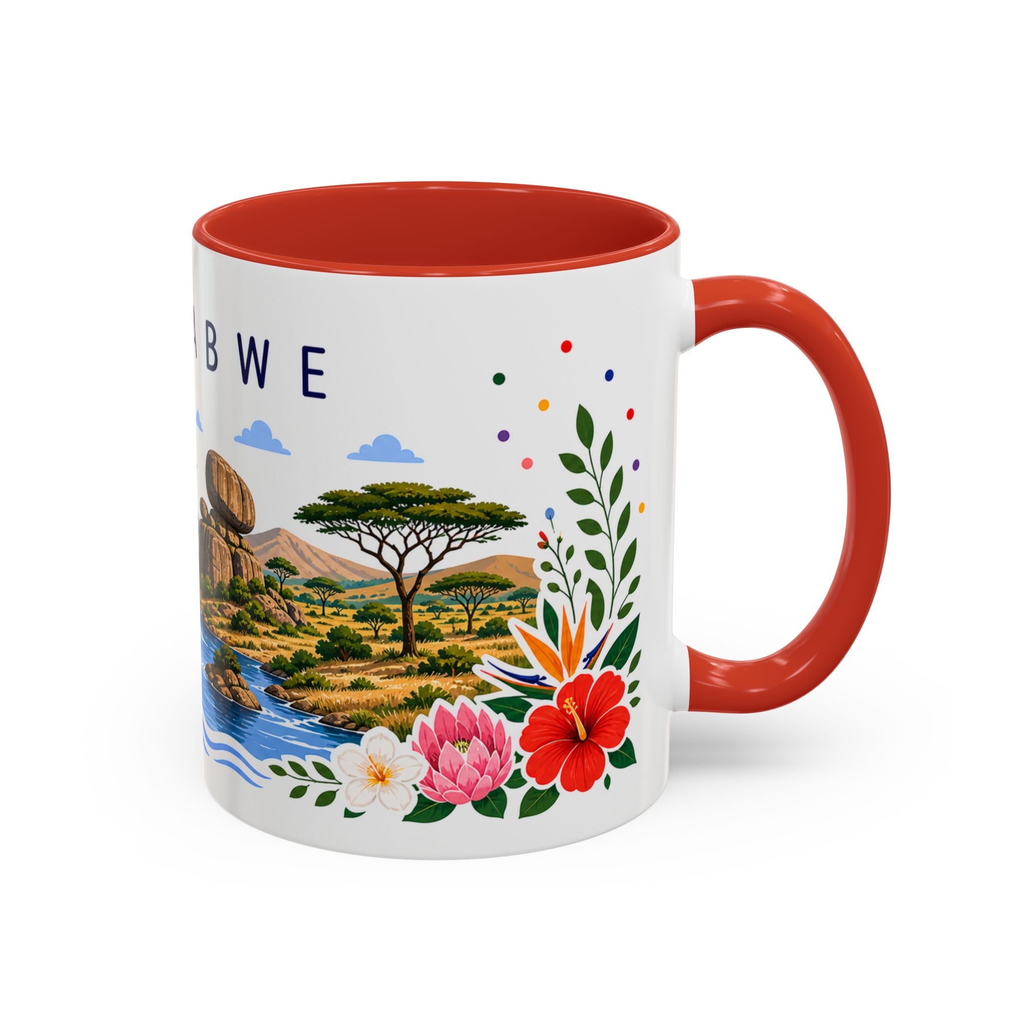 Zimbabwe Coffee Mug | Travel Souvenir Accent Mug | Place Gift Ceramic Cup 11oz 15oz