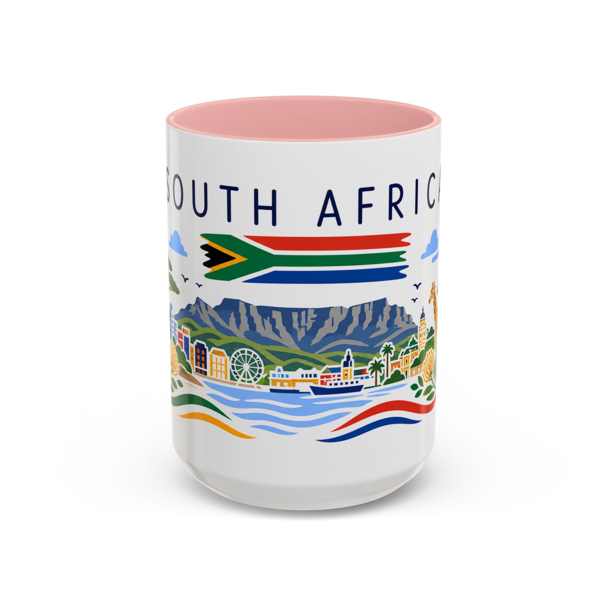 South Africa Coffee Mug | Travel Souvenir Accent Mug | Country Gift Ceramic Cup 11oz 15oz