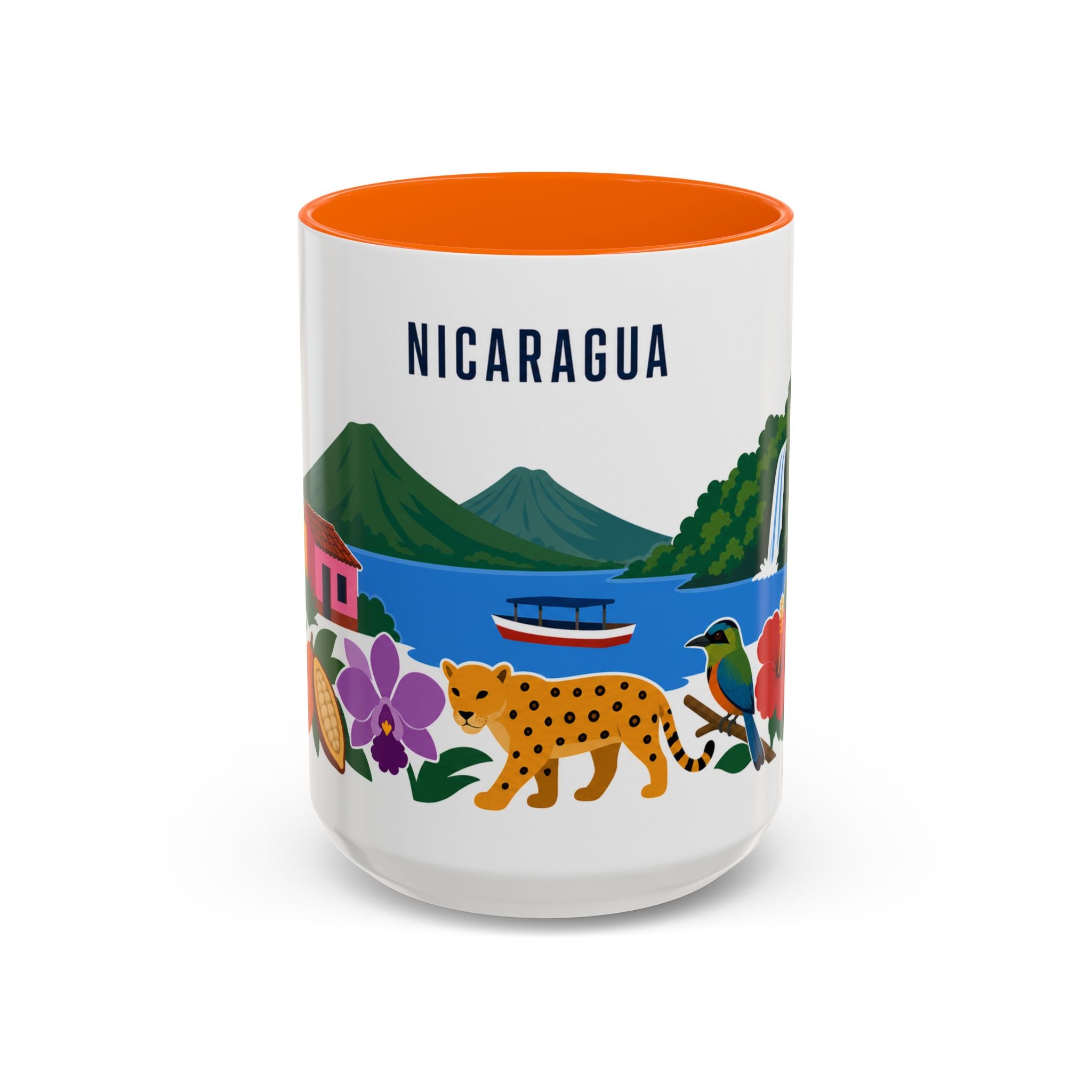 Nicaragua Coffee Mug | Travel Souvenir Accent Mug | Country Gift Ceramic Cup 11oz 15oz