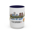 Richmond Illustrated Travel Mug | City Souvenir Accent Coffee Mug | 11oz 15oz Ceramic Cup