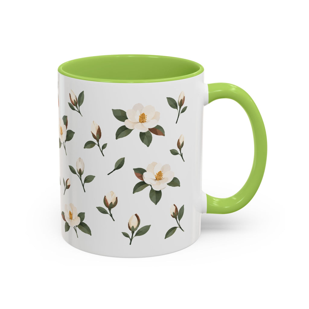 Louisiana Magnolia Mug, State Flower Floral Coffee Cup, 11oz Botanical Gift