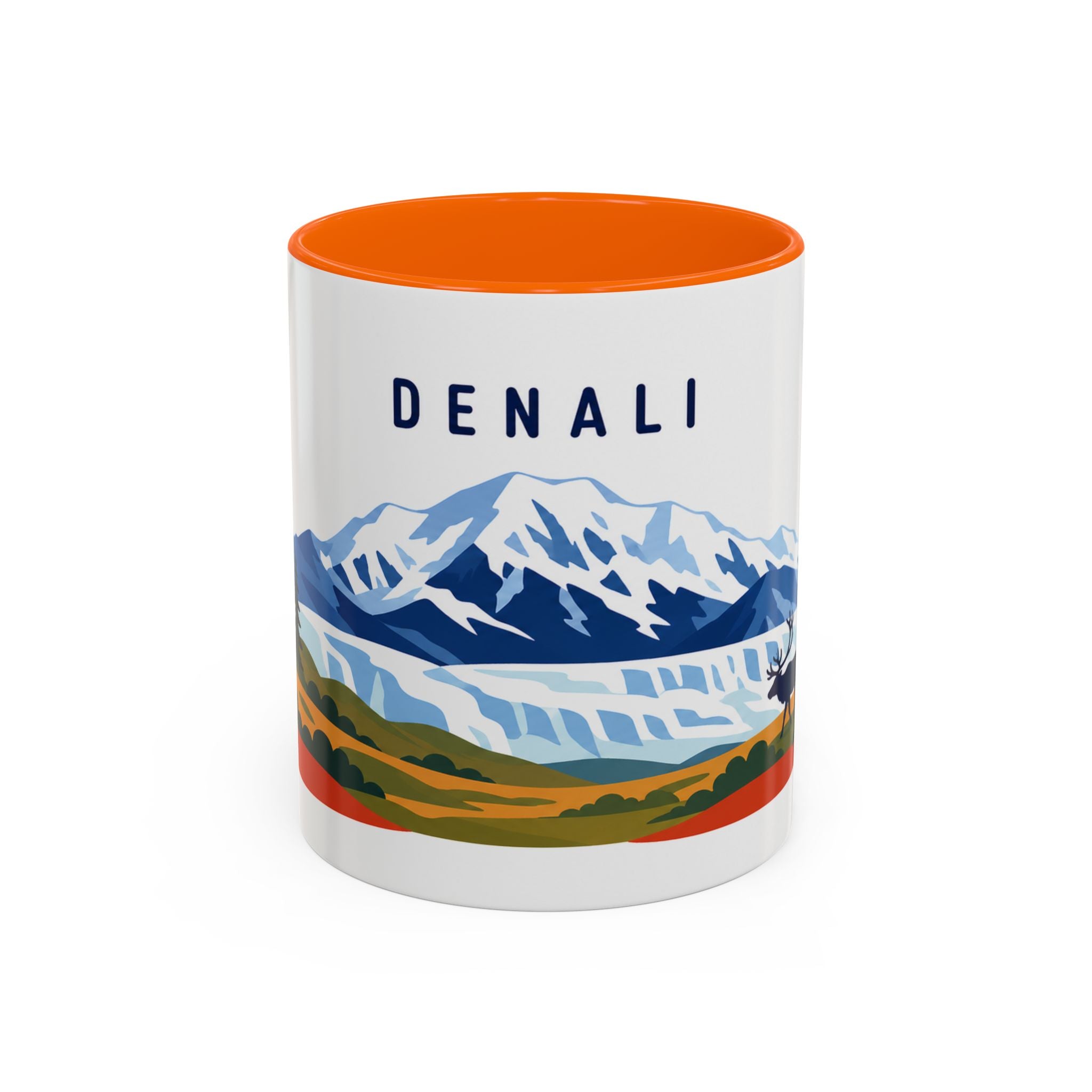 Denali Coffee Mug | Travel Destination Souvenir Gift | Accent Color Ceramic 11oz 15oz