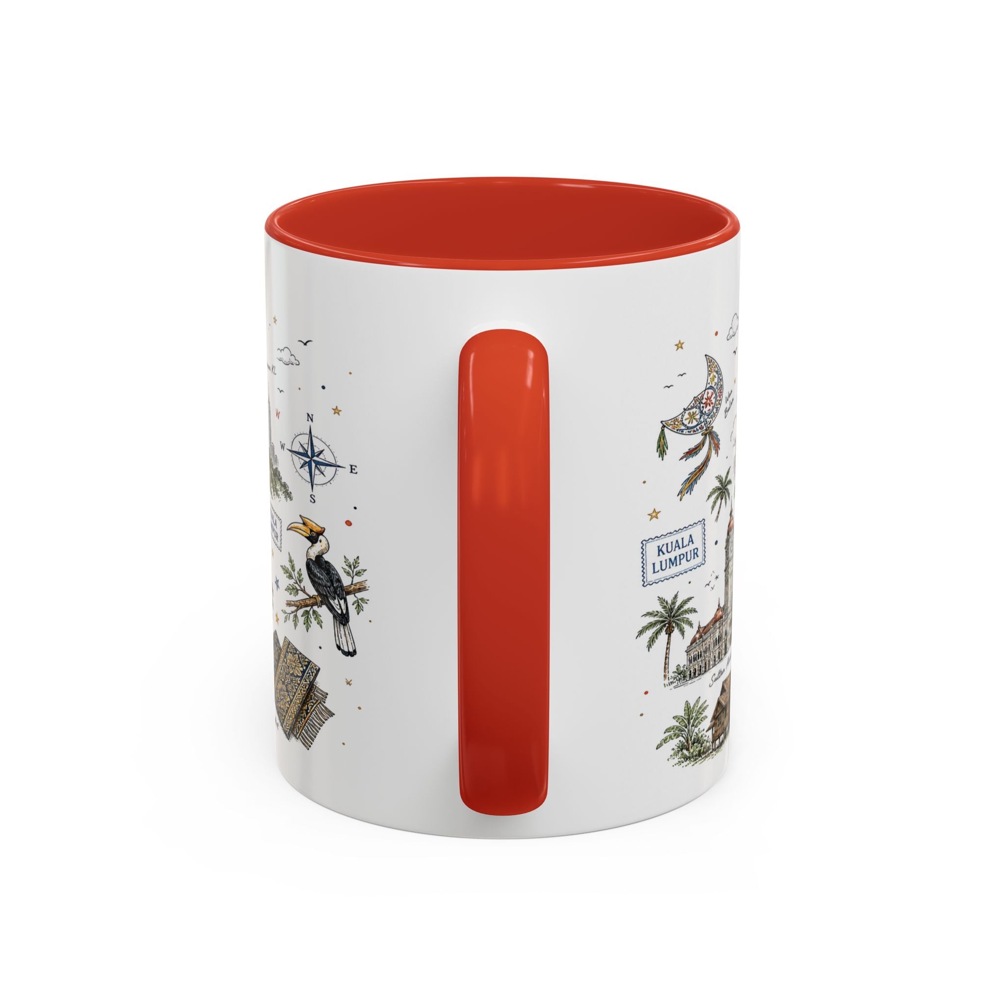 Kuala Lumpur Coffee Mug | Malaysia Souvenir Travel Gift | Accent Color Ceramic 11oz 15oz