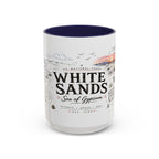 White Sands National Park Coffee Mug | New Mexico Desert Sand Dunes Gift | Accent Color Ceramic 11oz 15oz