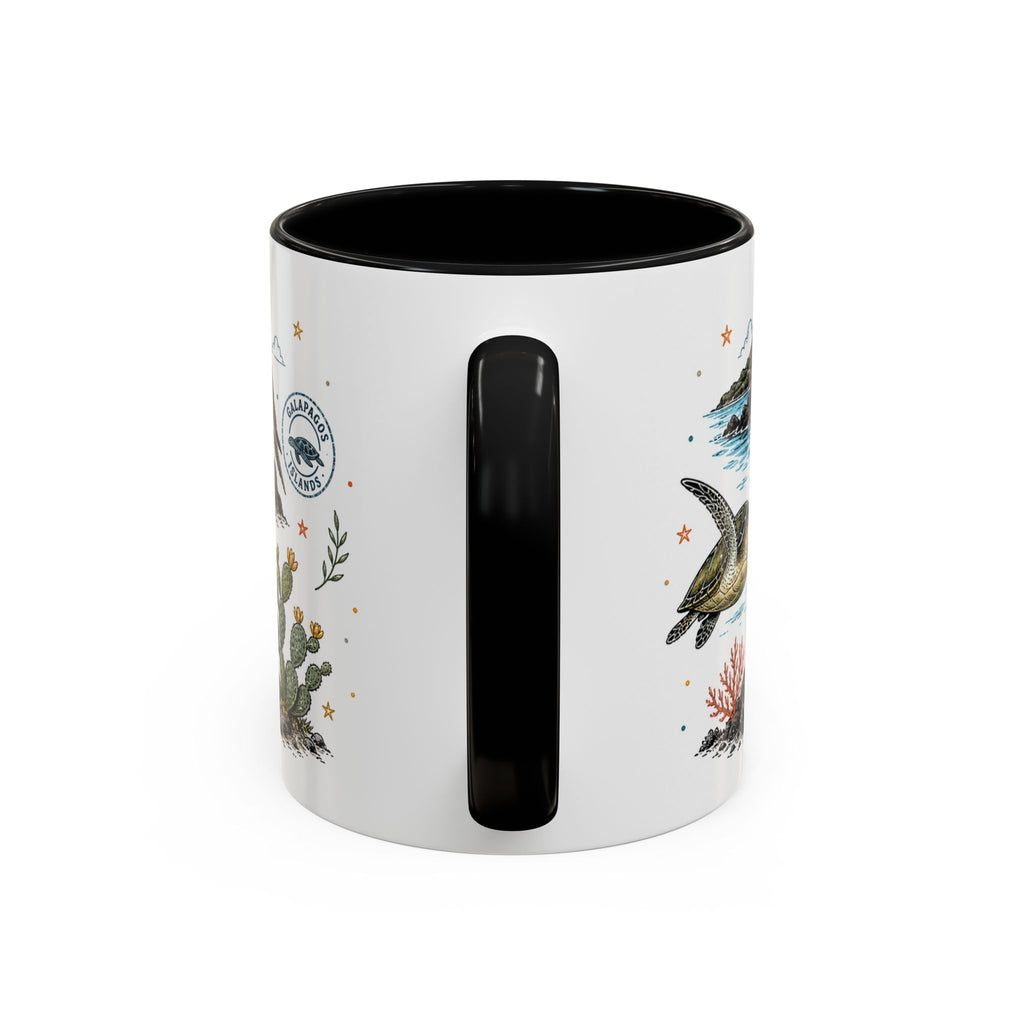 Galapagos Islands Coffee Mug | Travel Destination Souvenir Gift | Accent Color Ceramic 11oz 15oz
