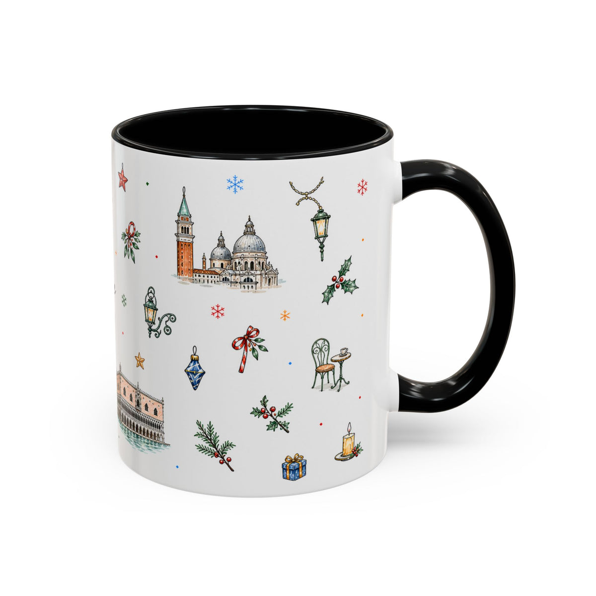 Venice Christmas Mug | Watercolor City Souvenir, Travel Memory Cup