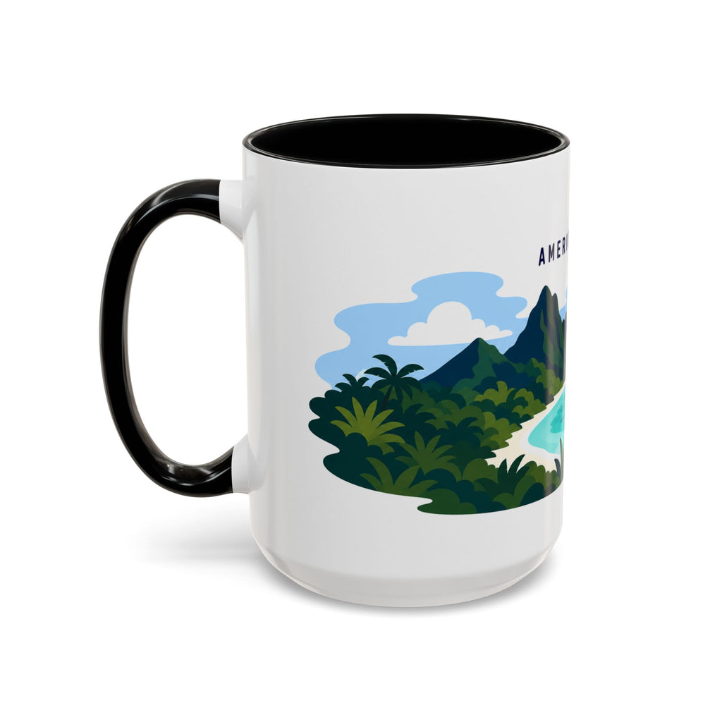 National Park of American Samoa Coffee Mug | Solid Color Block Park Souvenir | 11oz 15oz Accent Mug