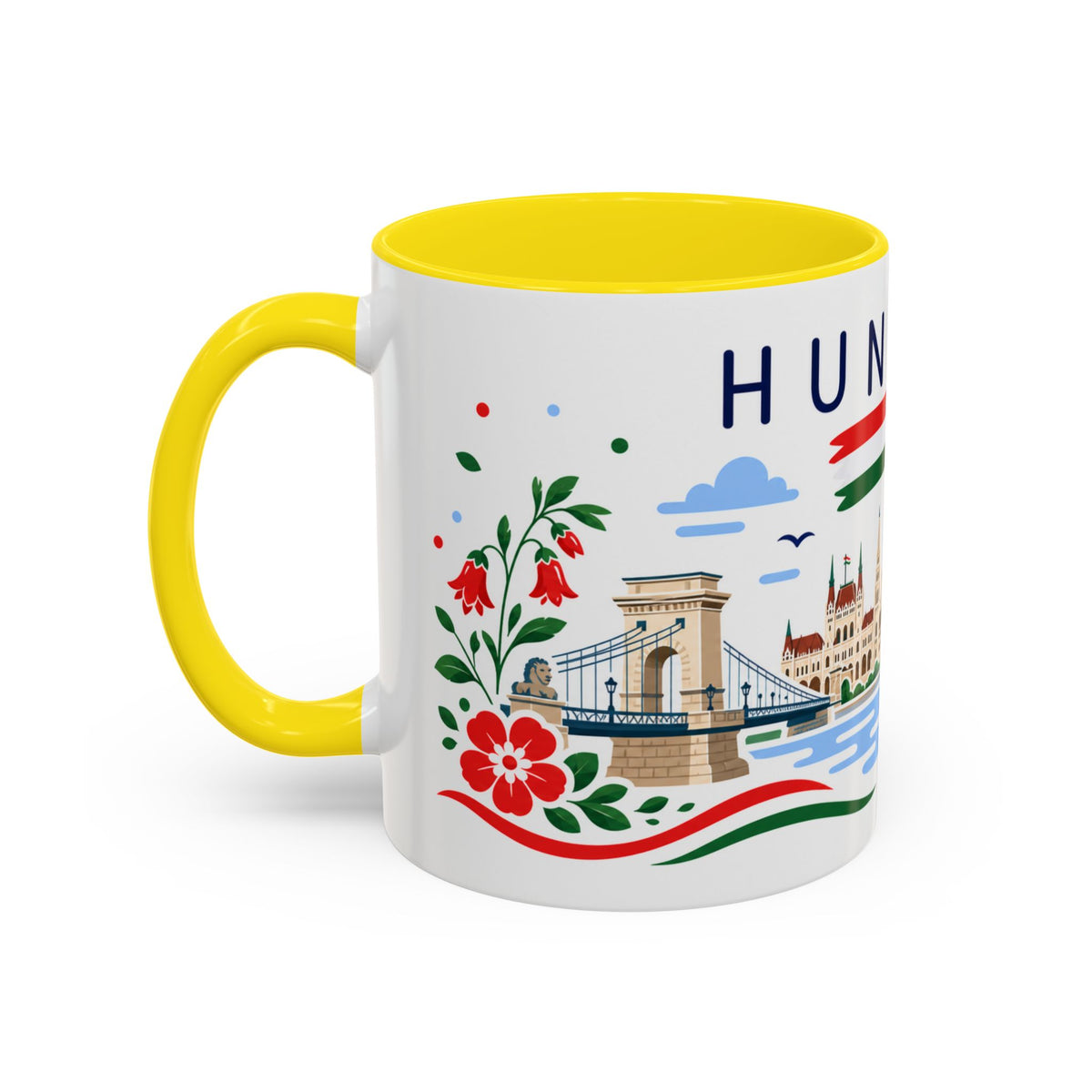 Hungary Coffee Mug | Travel Souvenir Accent Mug | Country Gift Ceramic Cup 11oz 15oz