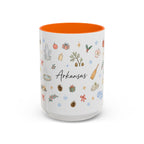 Arkansas Christmas Mug | Watercolor Travel Souvenir | Holiday Gift | Accent Ceramic Coffee Cup 11oz 15oz