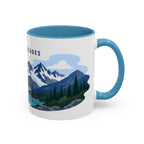 North Cascades National Park Coffee Mug | Solid Color Block Park Souvenir | 11oz 15oz Accent Mug