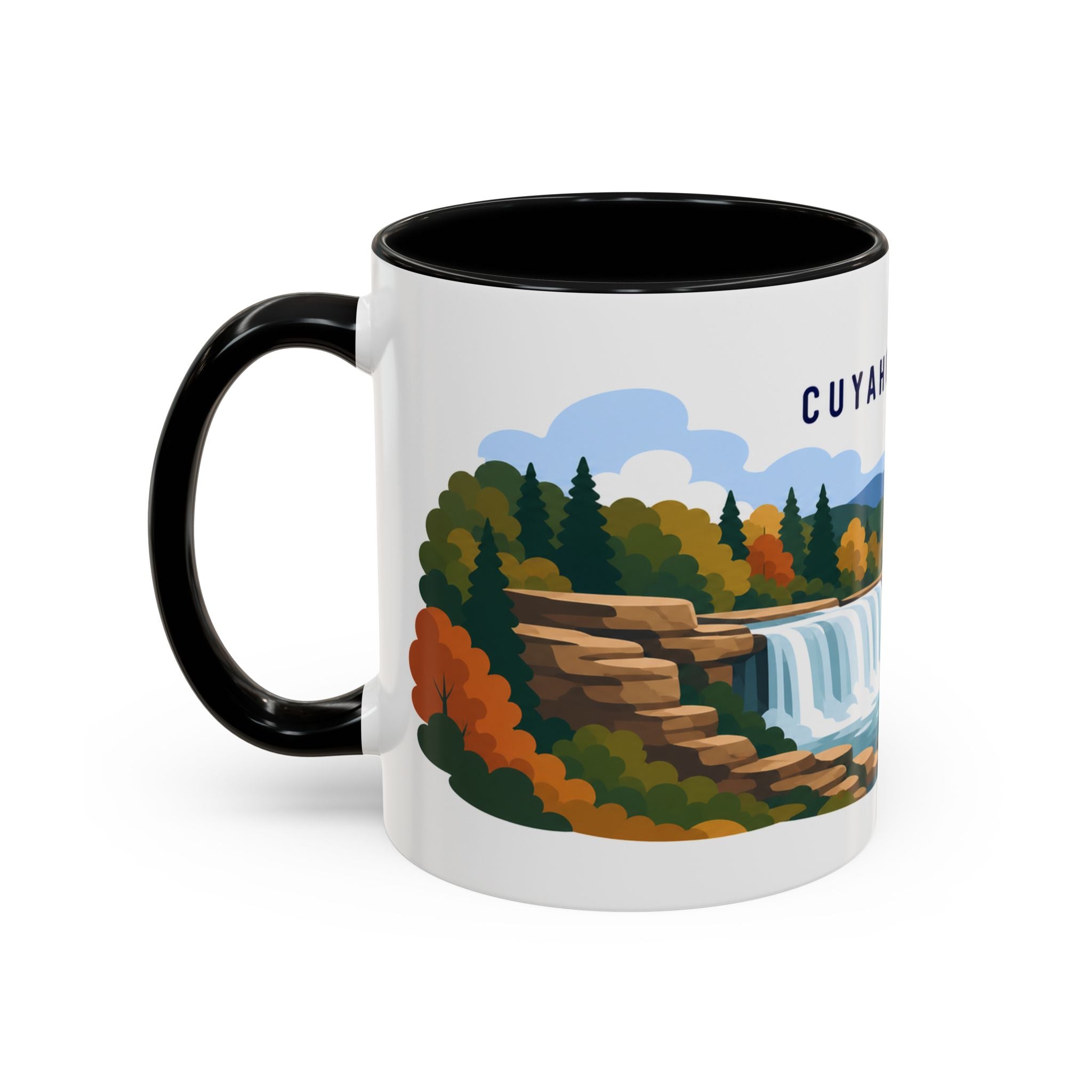 Cuyahoga Valley National Park Coffee Mug | Solid Color Block Park Souvenir | 11oz 15oz Accent Mug