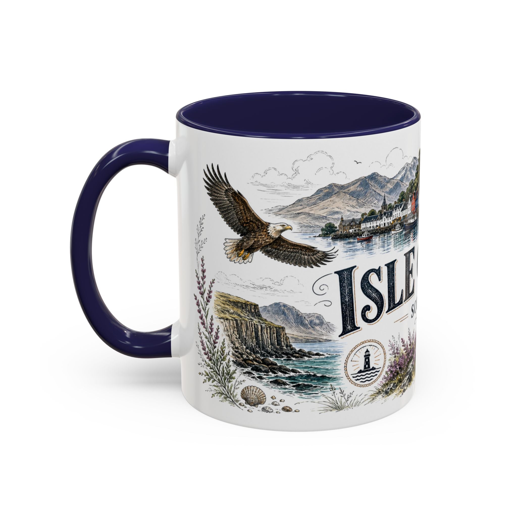 Isle of Mull Mug, Scotland Travel Souvenir, Bucket List Gift, Accent Ceramic Coffee Mug 11oz 15oz