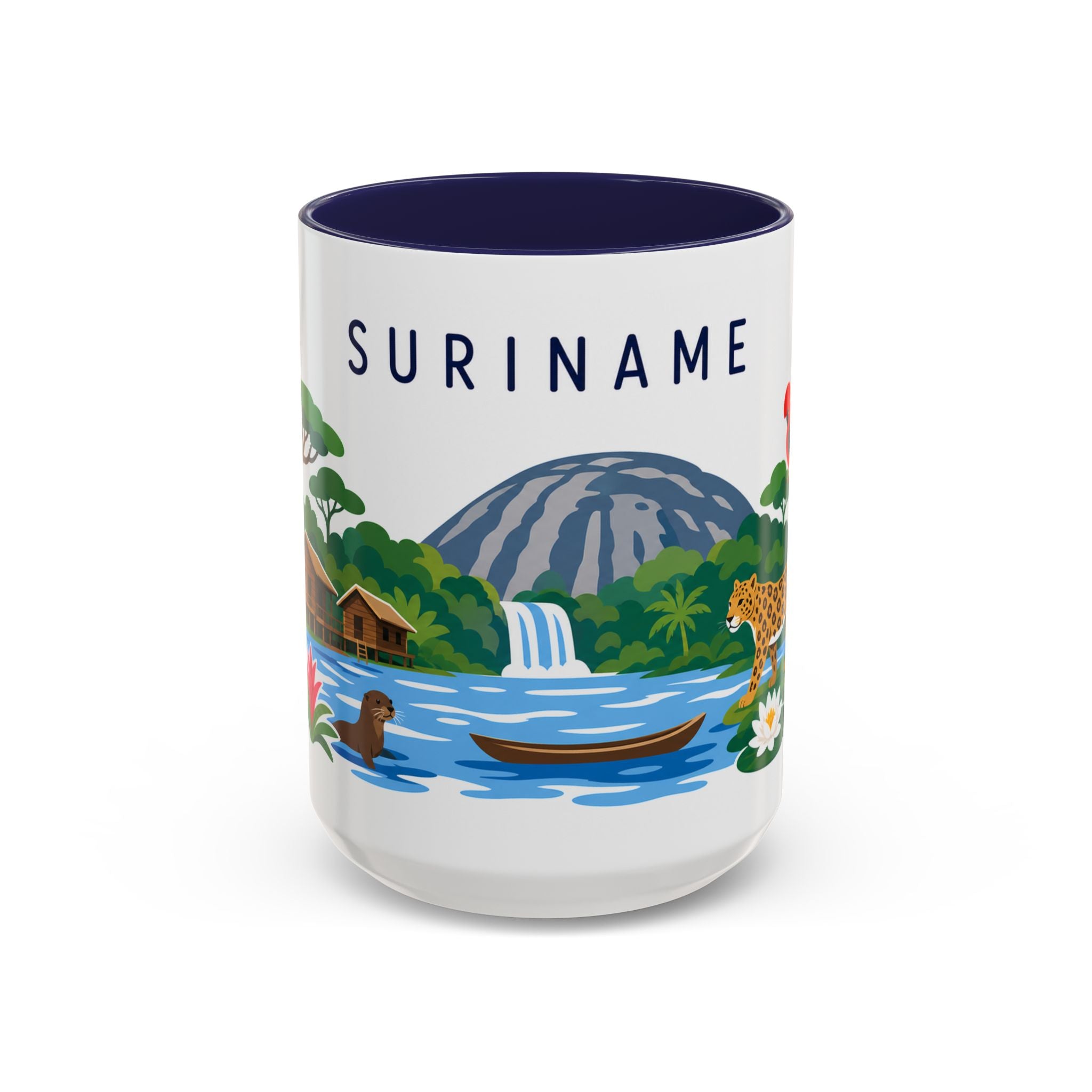 Suriname Coffee Mug | Travel Souvenir Accent Mug | Country Gift Ceramic Cup 11oz 15oz
