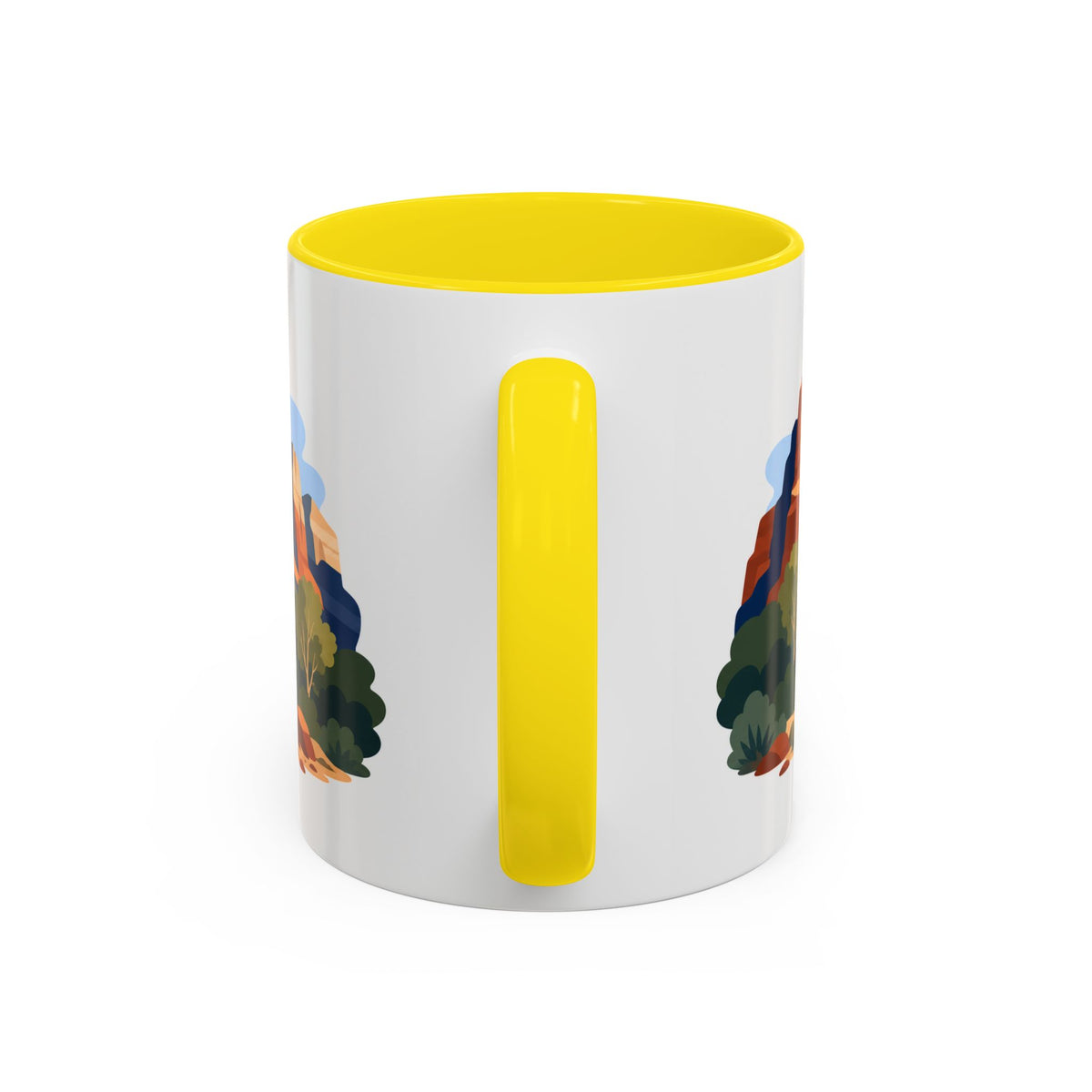 Zion National Park Coffee Mug | Solid Color Block Park Souvenir | 11oz 15oz Accent Mug