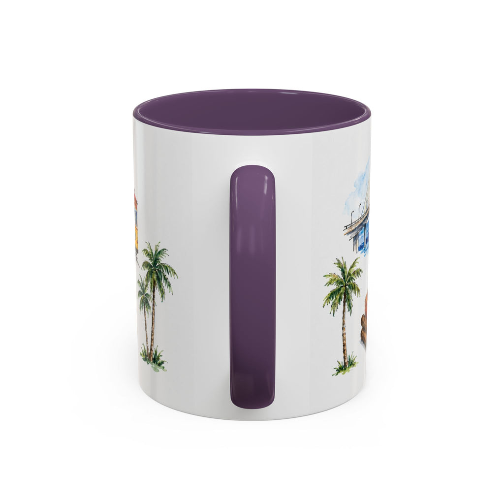 Tampa Illustrated Travel Mug | City Souvenir Accent Coffee Mug | 11oz 15oz Ceramic Cup