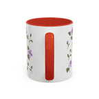 New Jersey Violet Mug, State Flower Floral Coffee Cup, 11oz Botanical Gift