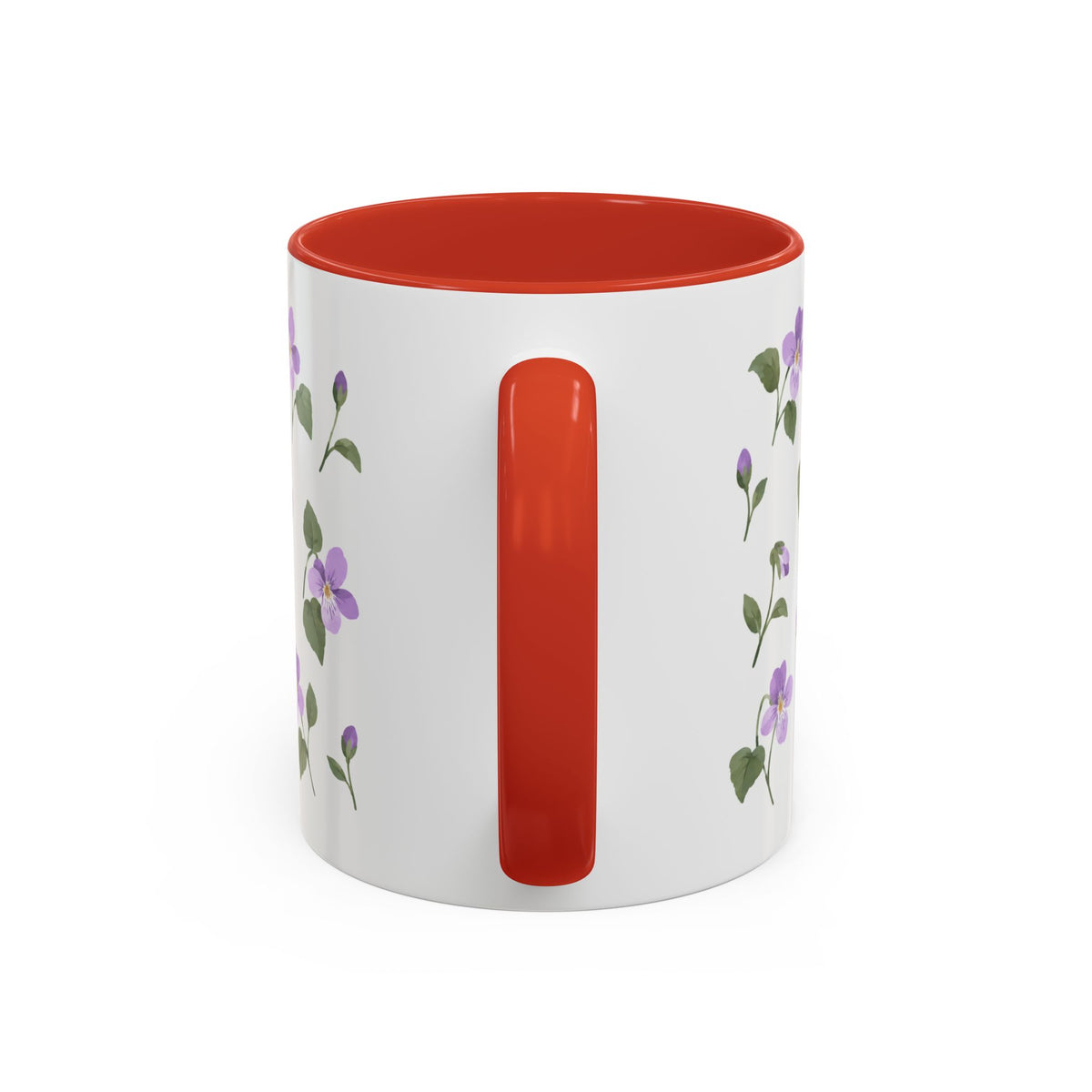 New Jersey Violet Mug, State Flower Floral Coffee Cup, 11oz Botanical Gift