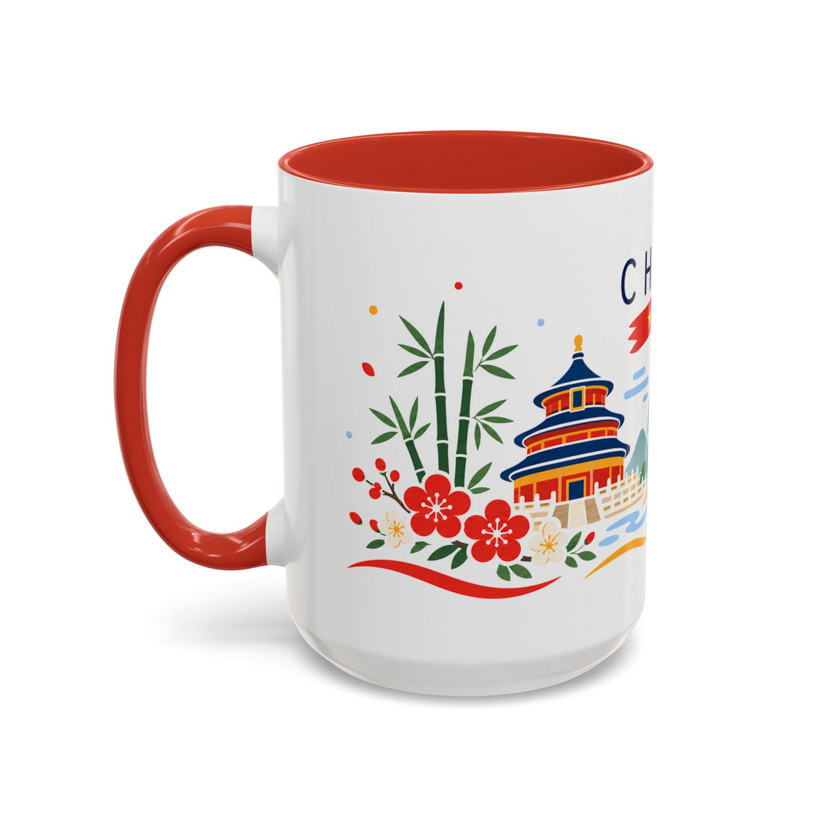 China Coffee Mug | Travel Souvenir Accent Mug | Country Gift Ceramic Cup 11oz 15oz