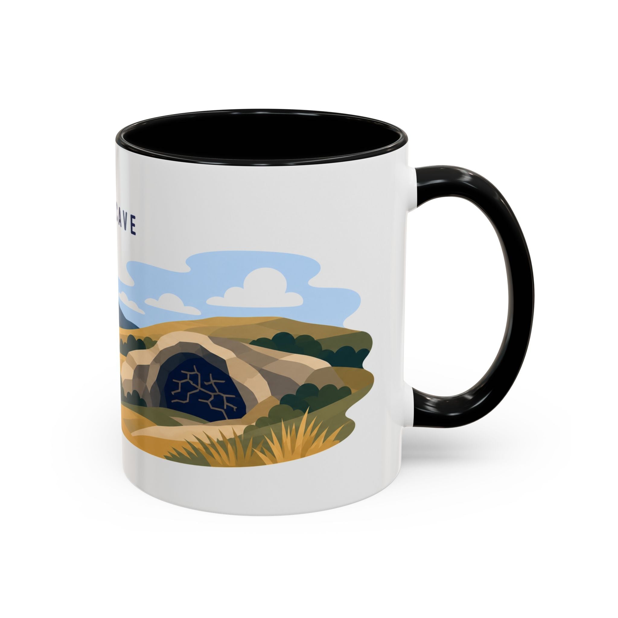 Wind Cave National Park Coffee Mug | Solid Color Block Park Souvenir | 11oz 15oz Accent Mug