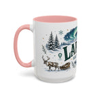 Lapland Coffee Mug | Travel Destination Souvenir Gift | Accent Color Ceramic 11oz 15oz