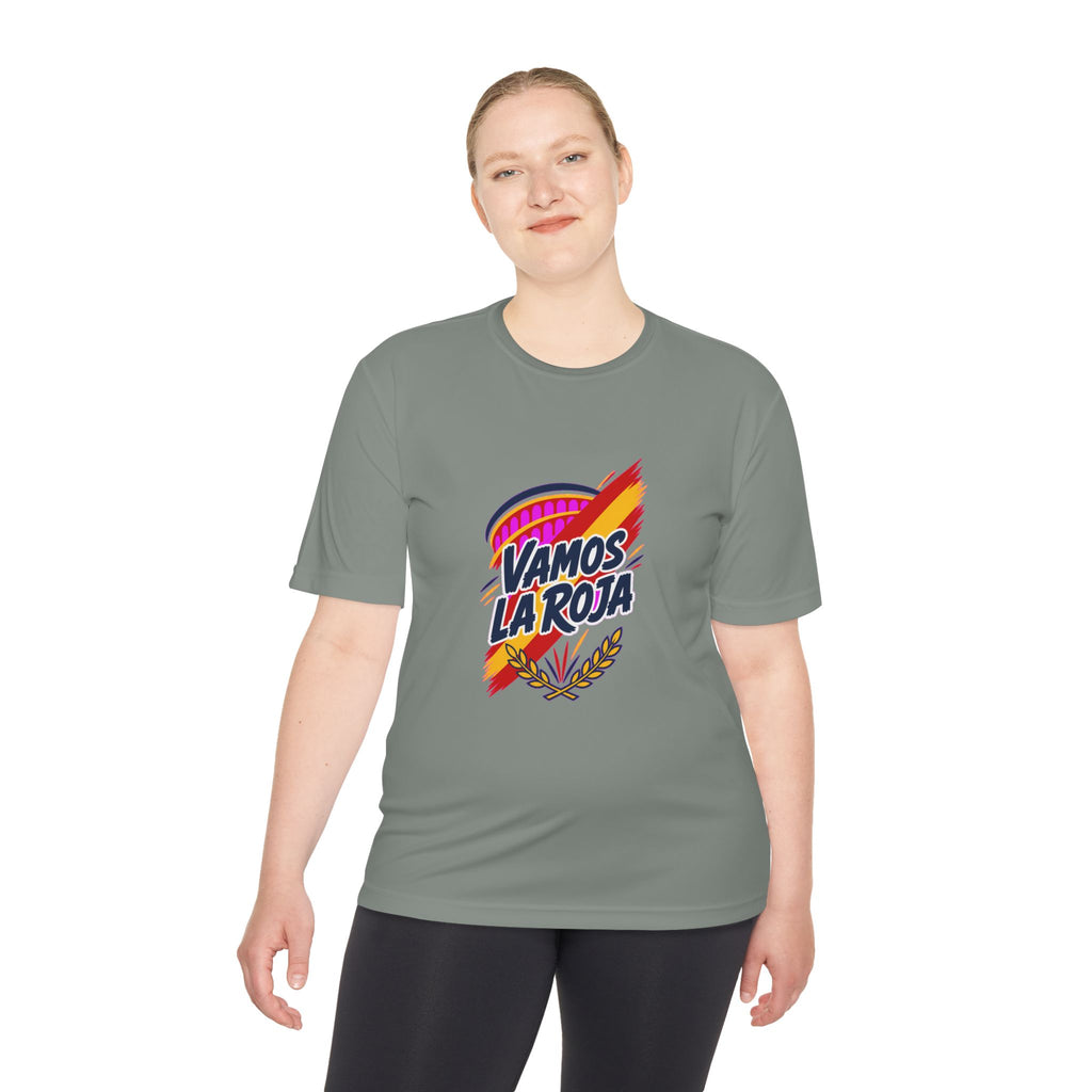Spain Soccer T Shirt, Vamos La Roja Tee, World Football Fan Shirt, Moisture Wicking Sport Tee