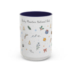 Rocky Mountain National Park Christmas Mug | Watercolor Travel Souvenir | Holiday Gift | Accent Ceramic Coffee Cup 11oz 15oz