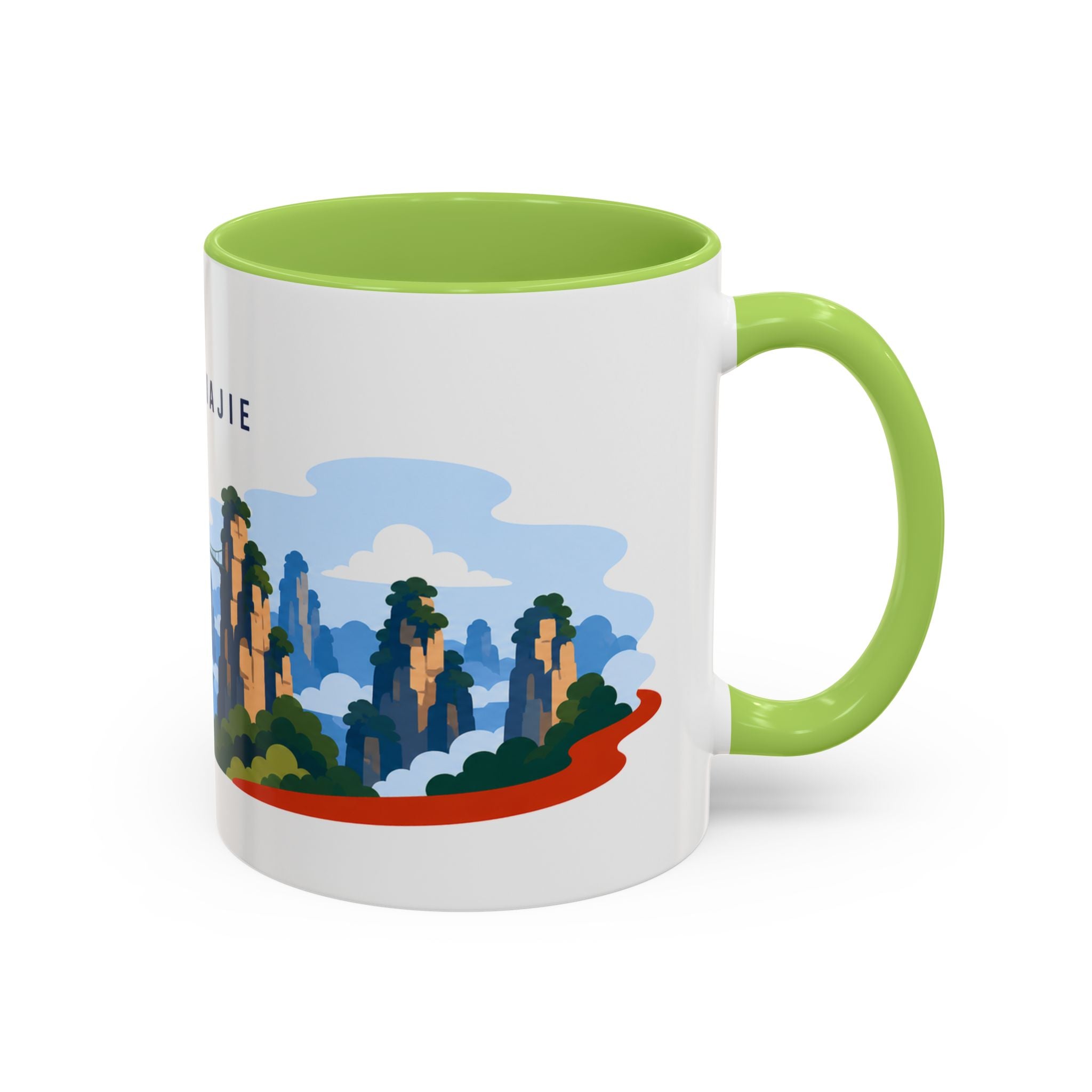 Zhangjiajie Coffee Mug | Travel Destination Souvenir Gift | Accent Color Ceramic 11oz 15oz