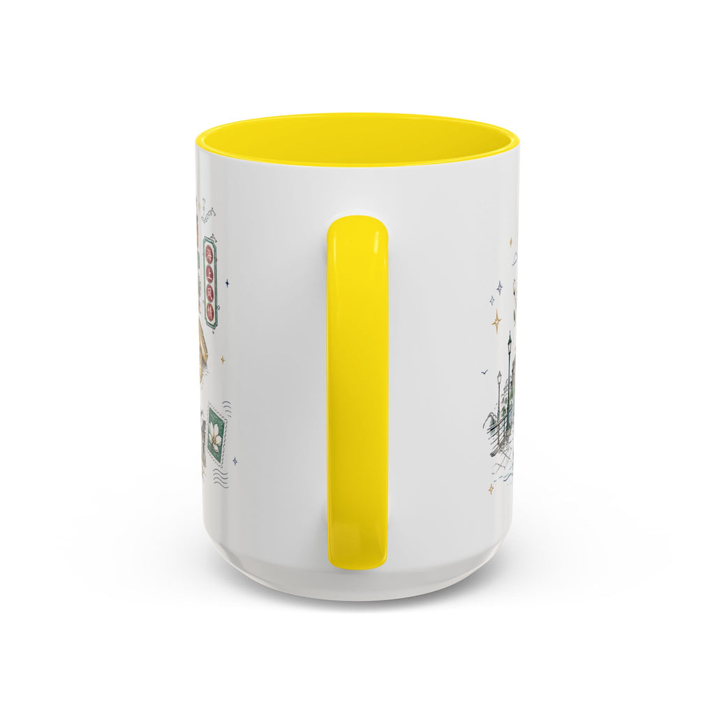 Shanghai Coffee Mug | China Souvenir Travel Gift | Accent Color Ceramic 11oz 15oz