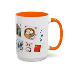 Shanghai Coffee Mug | Postage Stamp Collage Mug | Travel Souvenir Accent Cup 11oz 15oz