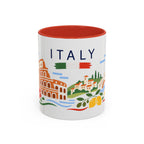 Italy Coffee Mug | Travel Souvenir Accent Mug | Country Gift Ceramic Cup 11oz 15oz