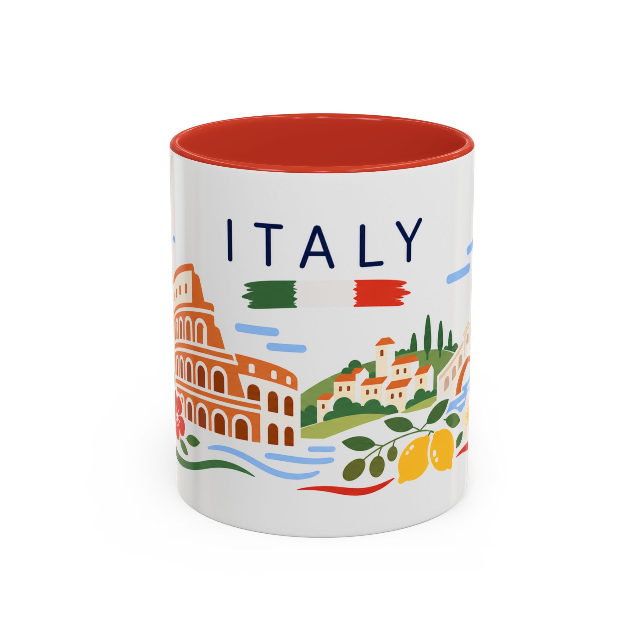 Italy Coffee Mug | Travel Souvenir Accent Mug | Country Gift Ceramic Cup 11oz 15oz