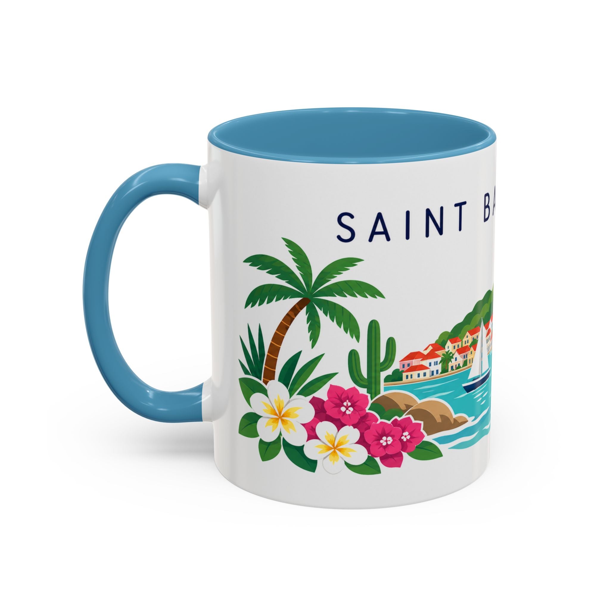 Saint Barthélemy Coffee Mug | Travel Souvenir Accent Mug | Country Gift Ceramic Cup 11oz 15oz