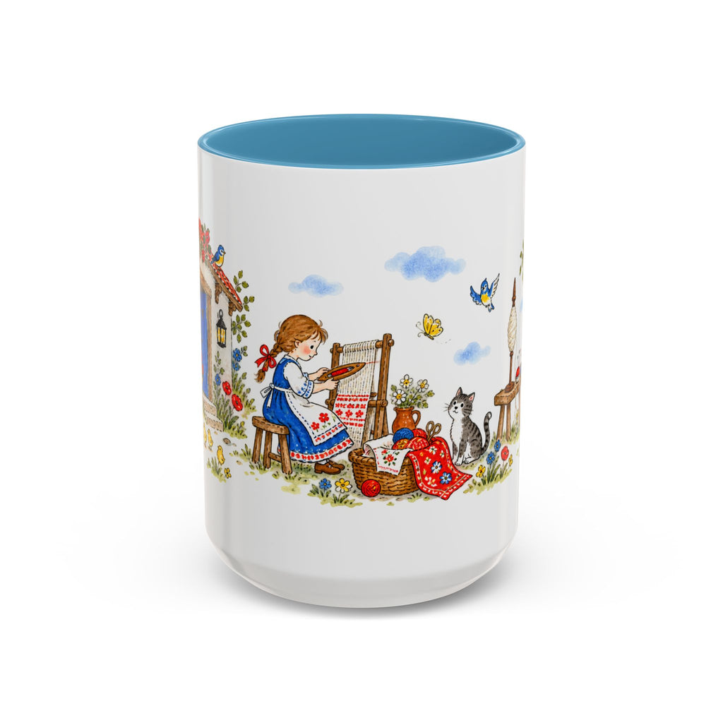 Spindle Shuttle and Needle Mug | Storybook Fairy Tale Accent Coffee Mug | EveryLegend