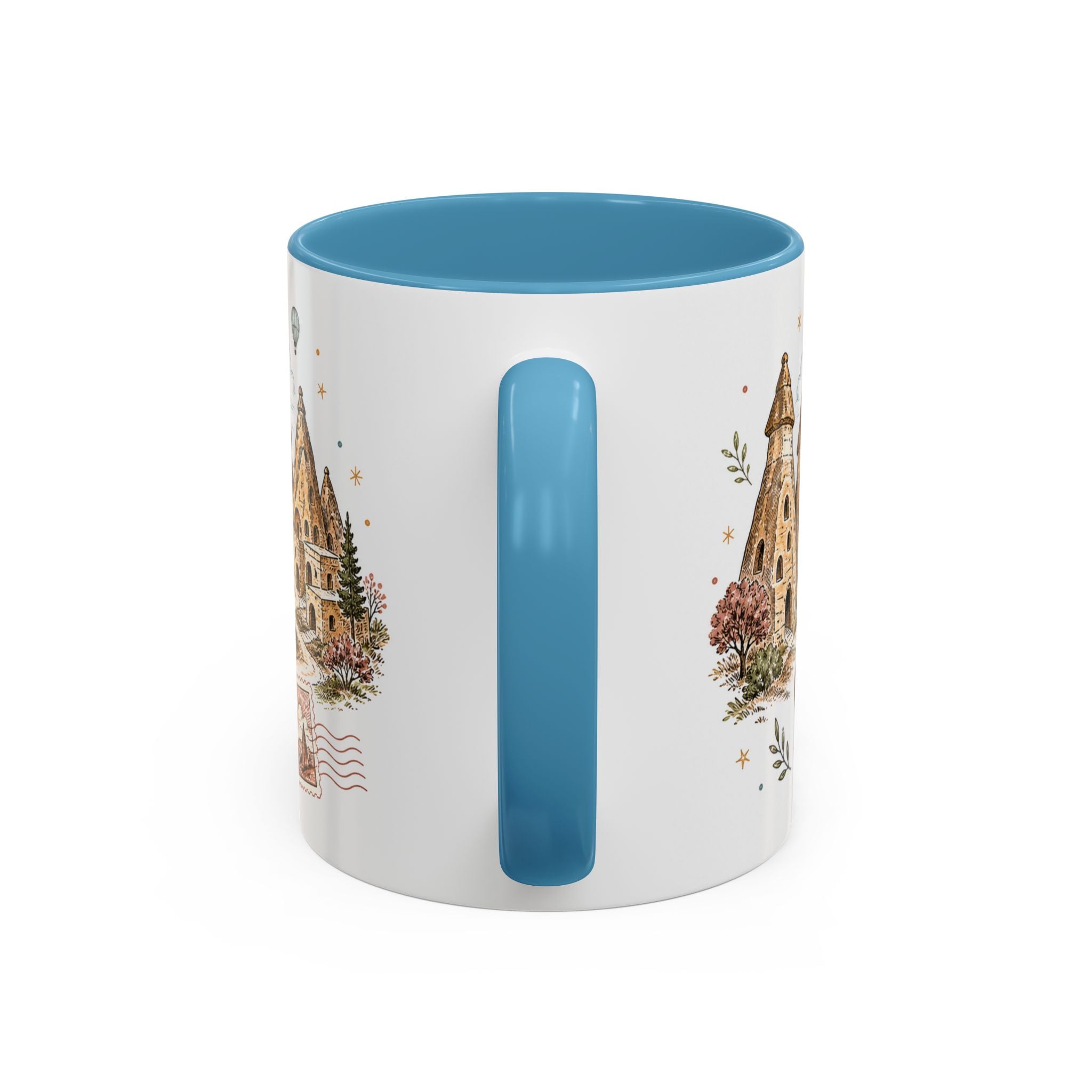 Cappadocia Coffee Mug | Travel Destination Souvenir Gift | Accent Color Ceramic 11oz 15oz
