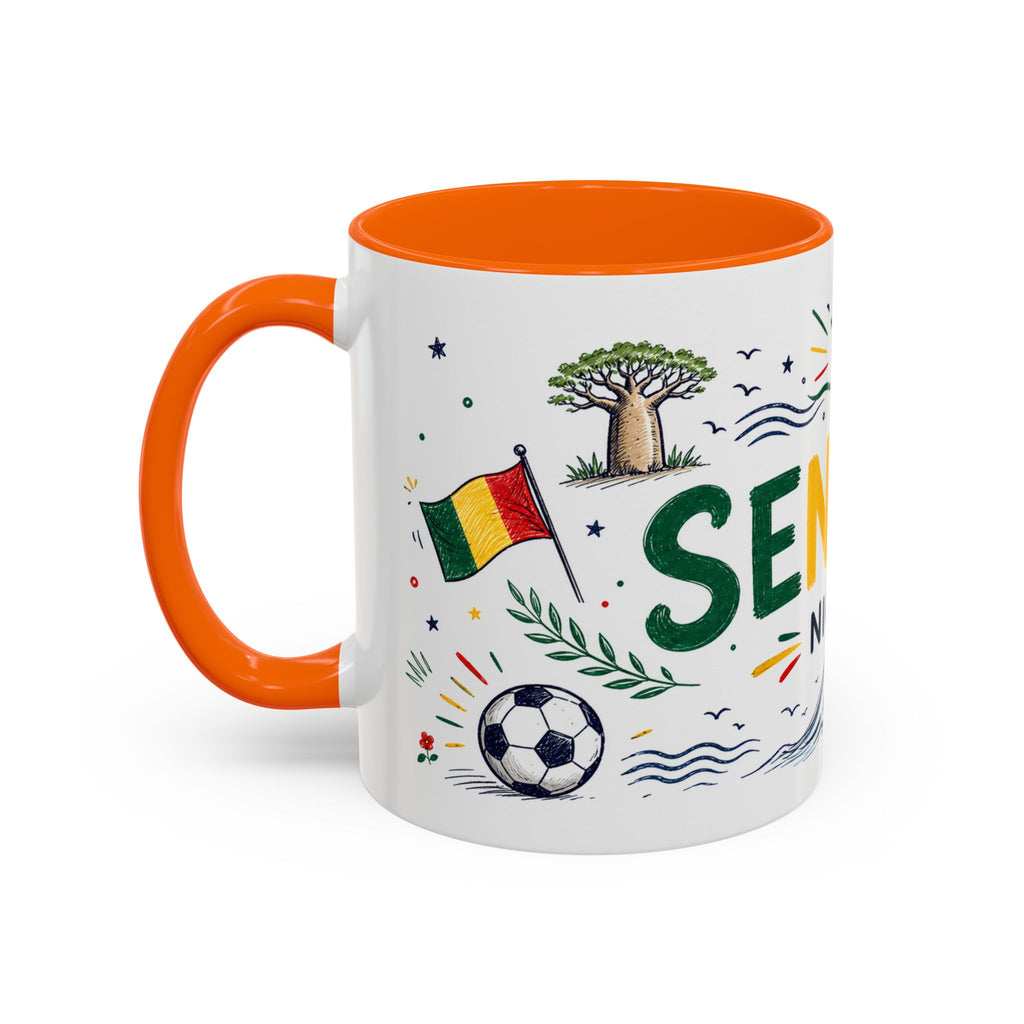 Senegal Soccer Coffee Mug | World Cup Fan Gift | Accent Color Ceramic 11oz 15oz Match Day Cup