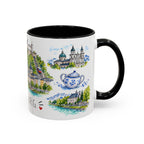 Salzburg Illustrated Travel Mug | City Souvenir Accent Coffee Mug | 11oz 15oz Ceramic Cup