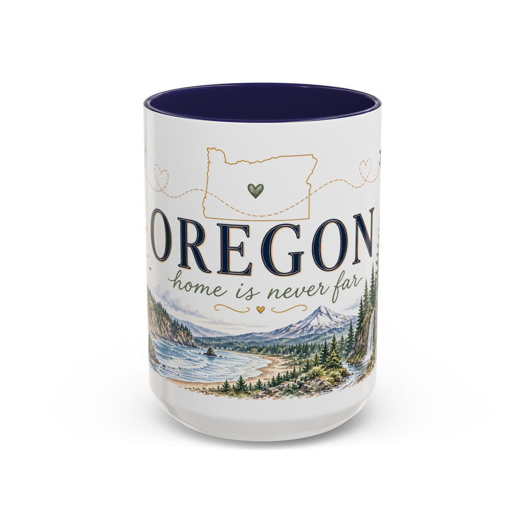 Oregon State Mug | Moving Away, Long Distance Friendship Gift | 11oz 15oz Accent Mug