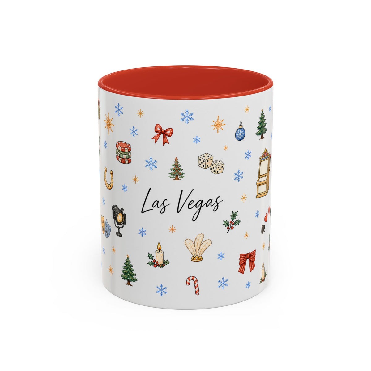 Las Vegas Christmas Mug | Watercolor City Souvenir, Travel Memories (11oz, 15oz)
