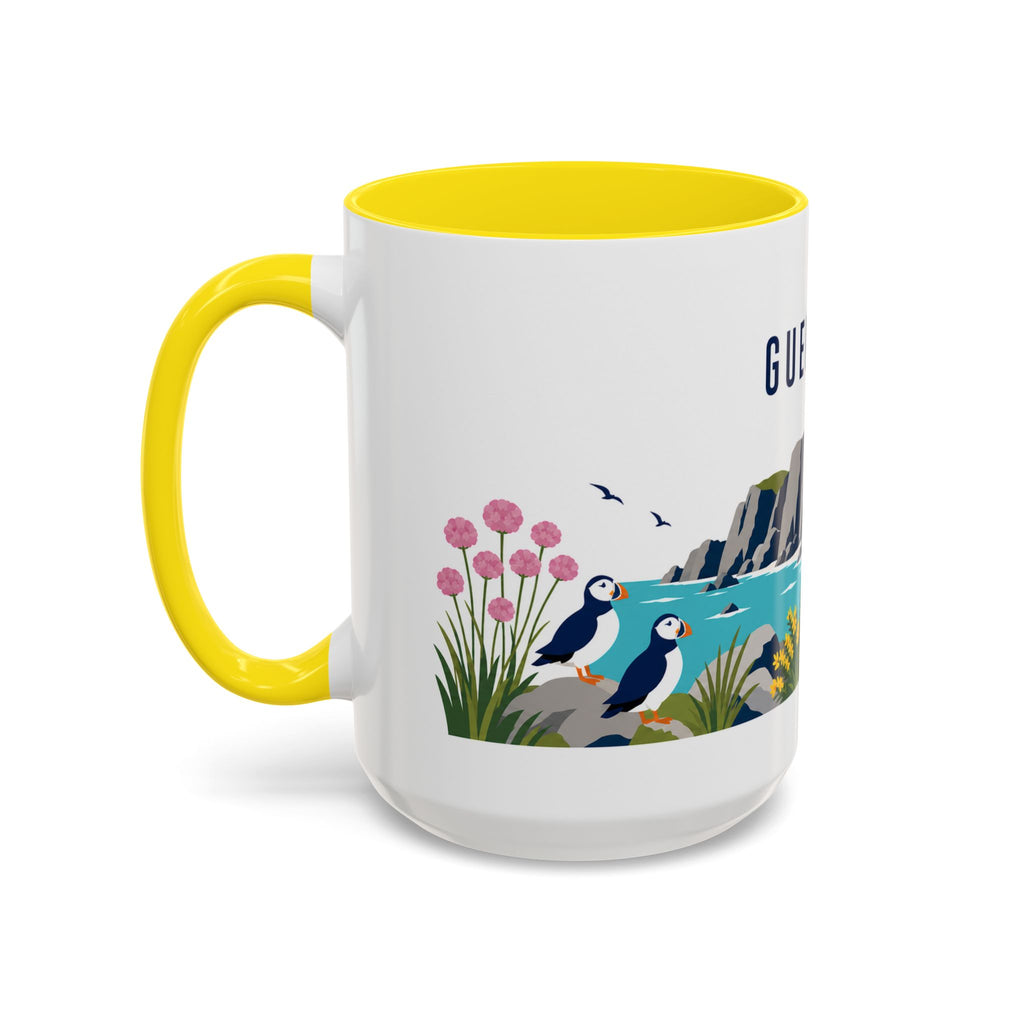 Guernsey Coffee Mug | Travel Souvenir Accent Mug | Country Gift Ceramic Cup 11oz 15oz
