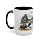 Devils Tower Mug, Wyoming Travel Souvenir, Bucket List Gift, Accent Ceramic Coffee Mug 11oz 15oz