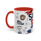 Super Dad My Hero Coffee Mug | Father's Day Gift for Dad | Accent Color Ceramic 11oz 15oz