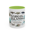 Virgin Islands National Park Coffee Mug | Caribbean Beach Snorkeling Reef Gift | Accent Color Ceramic 11oz 15oz