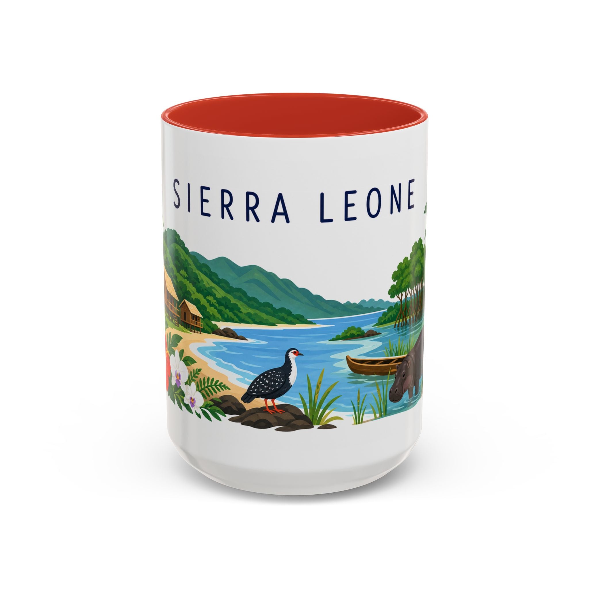 Sierra Leone Coffee Mug | Travel Souvenir Accent Mug | Country Gift Ceramic Cup 11oz 15oz